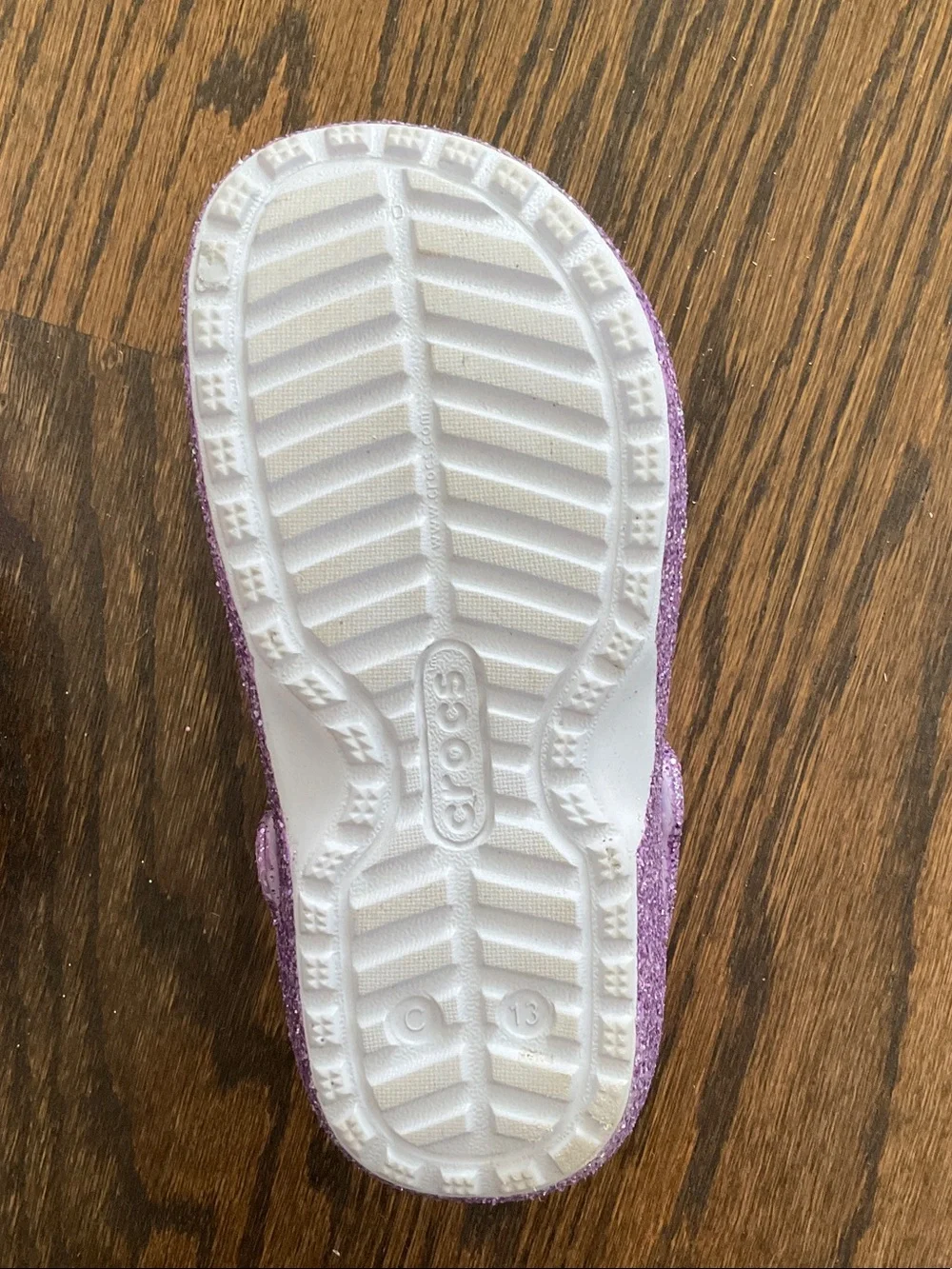 CROCS Sparkle Lilac Glitter Clog with Strap